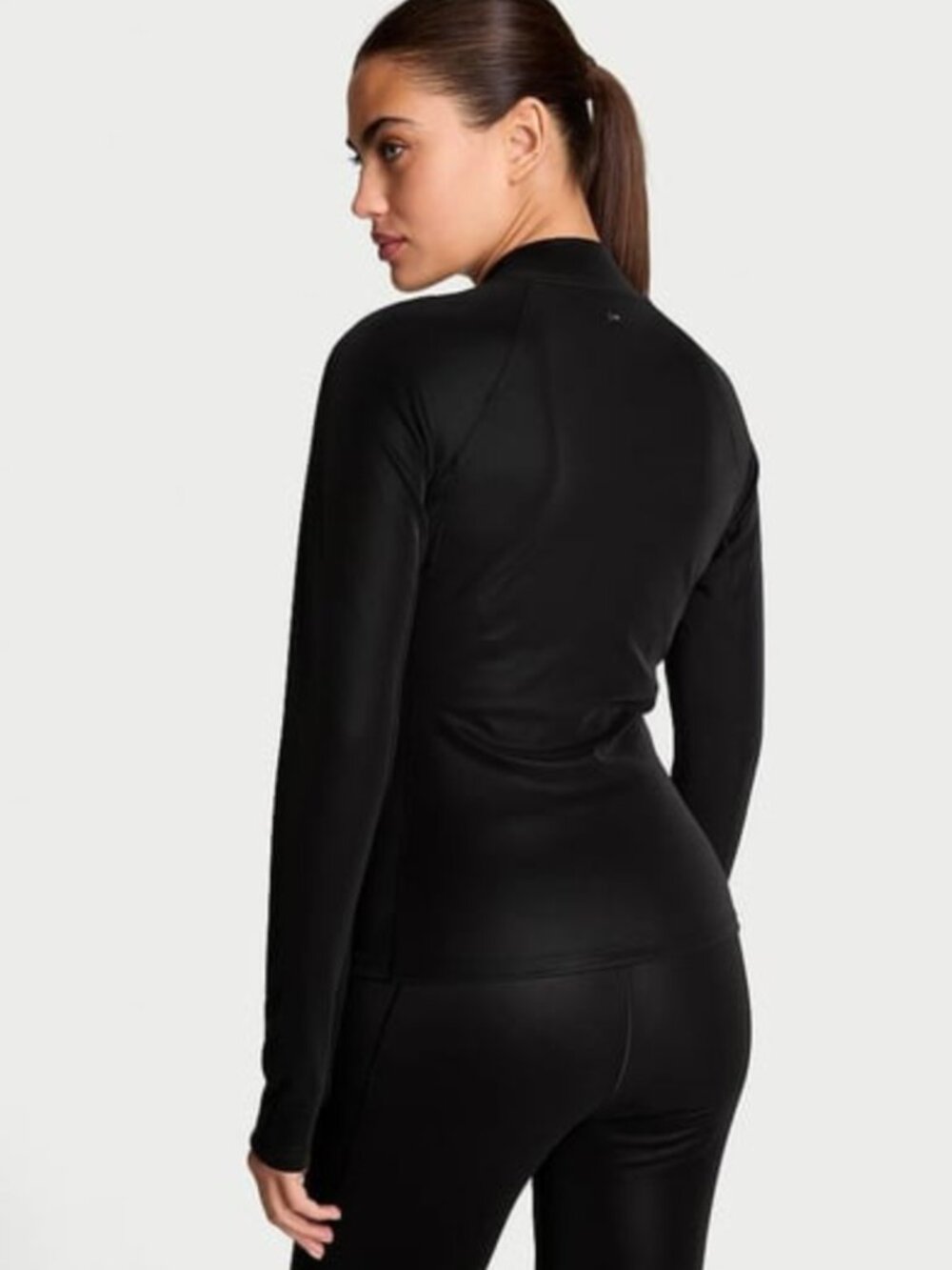 Victoria's Secret Suede Effect Vegan Leather Full Zip Active Jacket - Picture 6 of 6